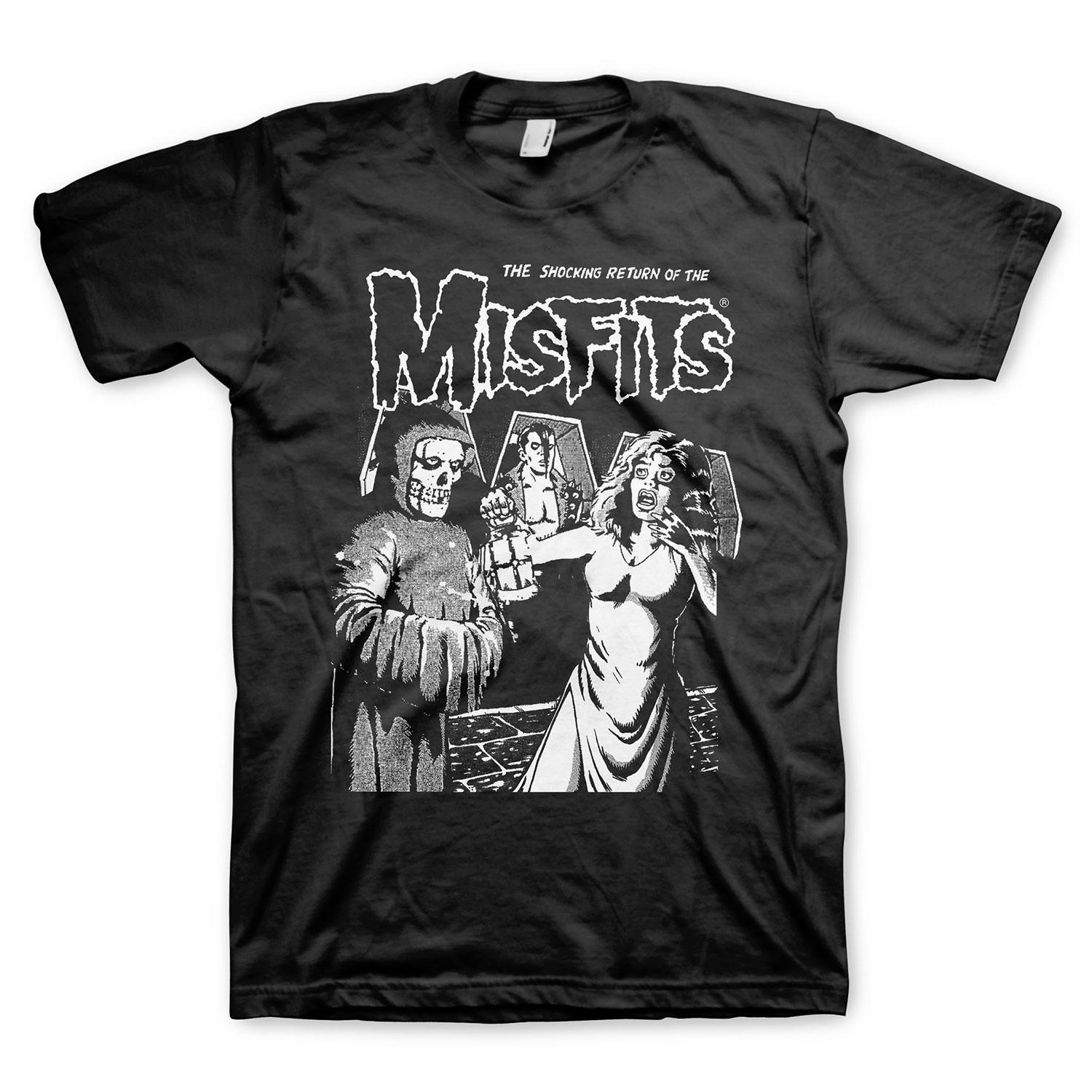 Men s Misfits Shocking Return T-shirt Small Black L