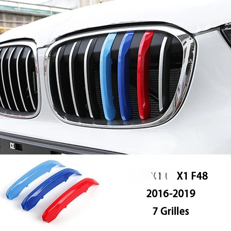 3 Color Car Front Grille Cover Bumper Stripe Stickers X1 X3 X4 X5 X6 F25 F26 F48 G01 G02 G20 G28 Car Styling Accessories