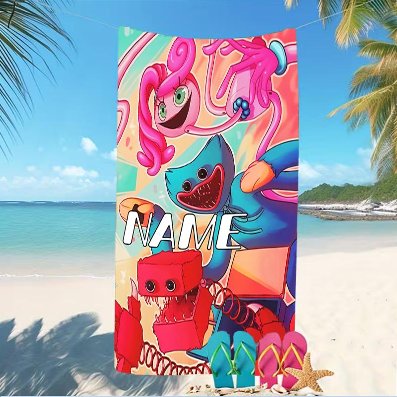 Customizable personalized beach towels Poppy Playtime themed designs.Suitable for the beach, yoga, sports;ideal as beach accessories