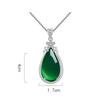 Křišťálový květ Waterdrop Jade přívěsek Stříbrný řetízkový náhrdelník Dámské šperky dárek