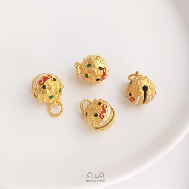 Vietnam Sand Gold Lion Pendant Necklace - Durable Color, Handmade DIY High-End Design