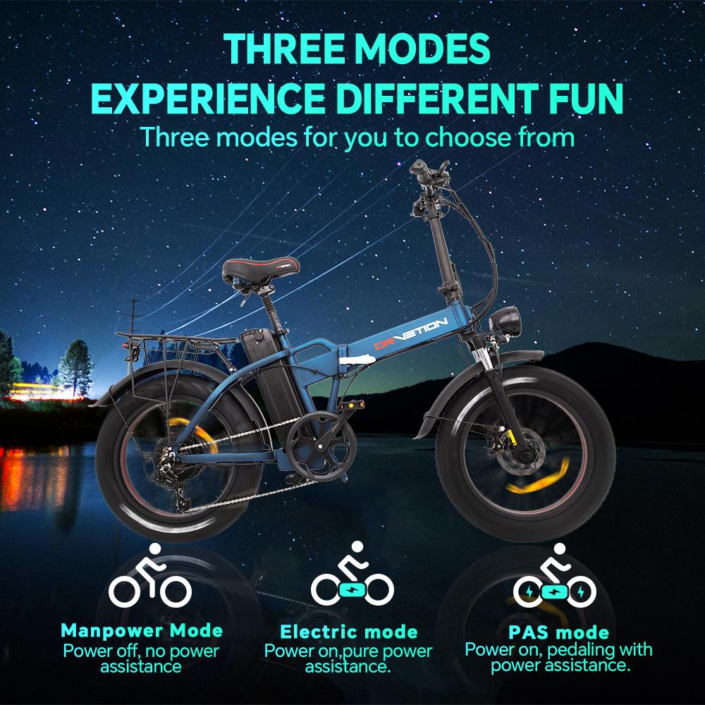 Electric Bike Foldable Drvetion 20" 750W Motor City Ebike Top Speed 45Km/h Max 80Km Load 150Kg AT20