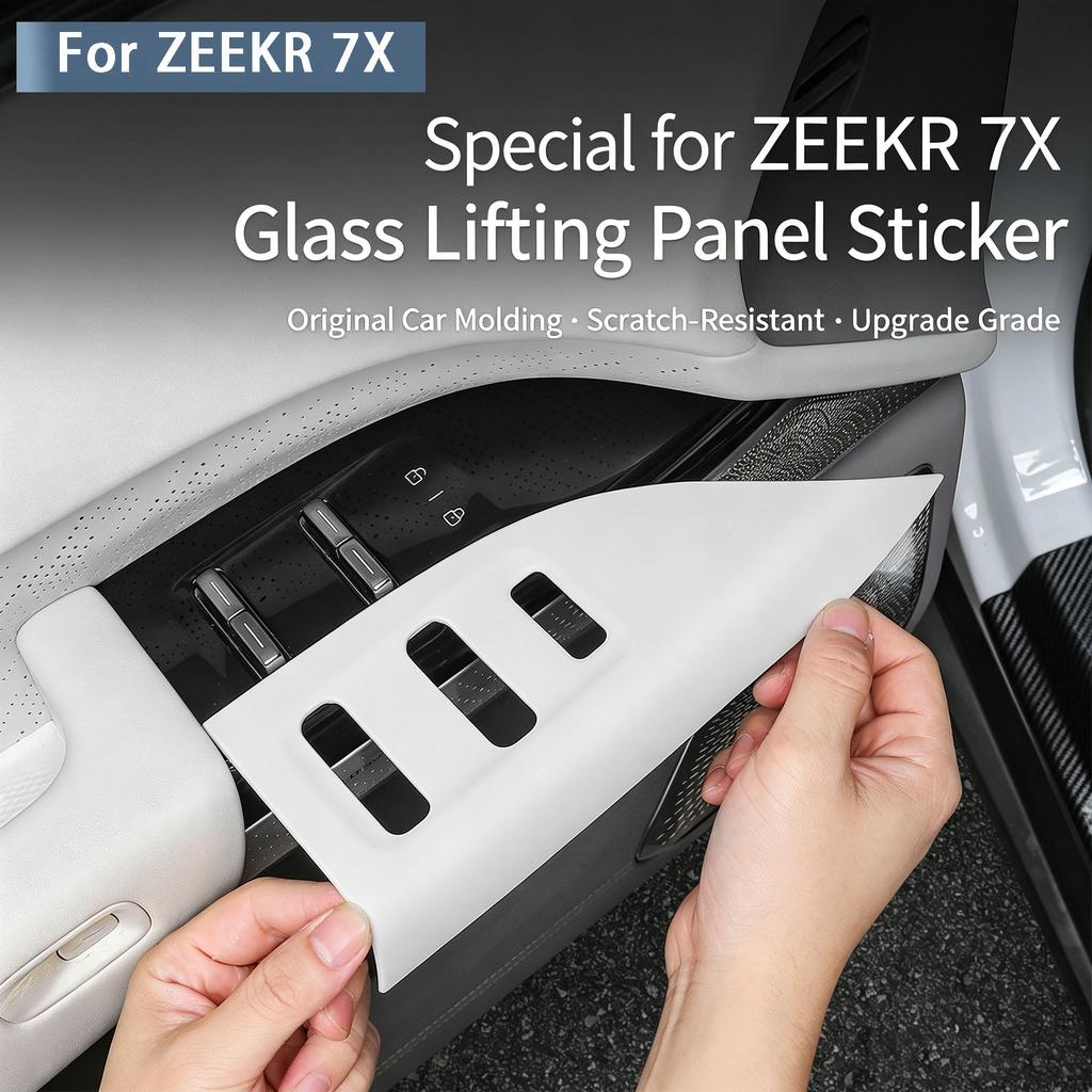 Per NUOVA ZEEKR 7X 2025-2026 Adesivo Protettivo per Interruttore Vetro Finestrino Portiera, Adesivo Pulsante, Interni per Uso Automobilistico