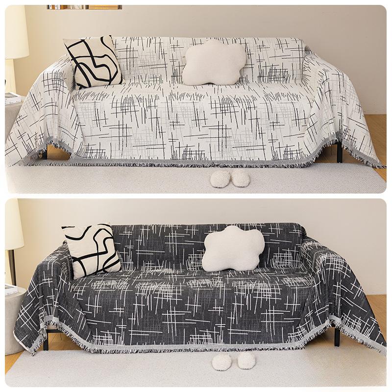Nordic Minimalism Sofa Cover Cloth Four Seasons Universal Full Covered High Sense Chenille Ins Sofa Towel Slipcover All Inclusive