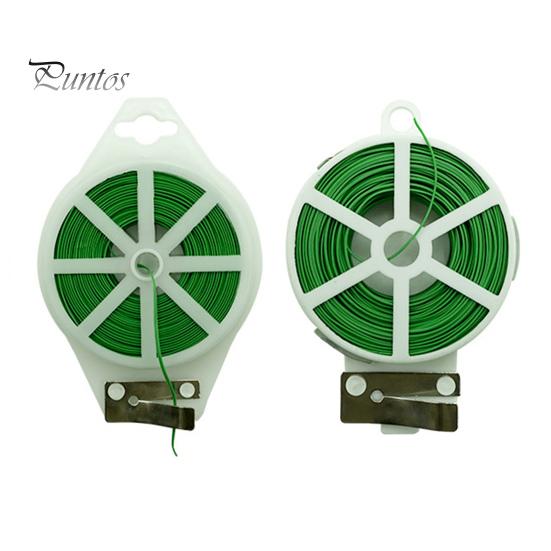 Garden Wire Ties Twist Tie with Built-in Cutter Rustproof Green Coated Plant Twine Wires for Gardening Fasteners Flexible Reusable Tomatoes