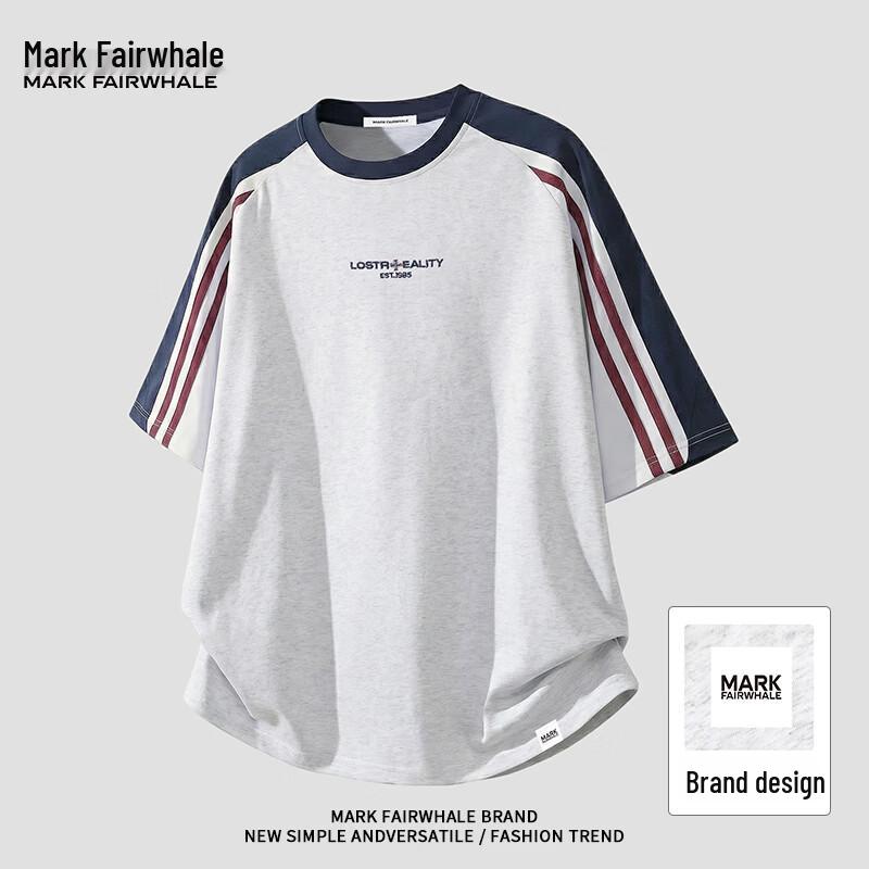 Mark Fairwhale Men s Loose Fit Striped Cotton T-Shirt M