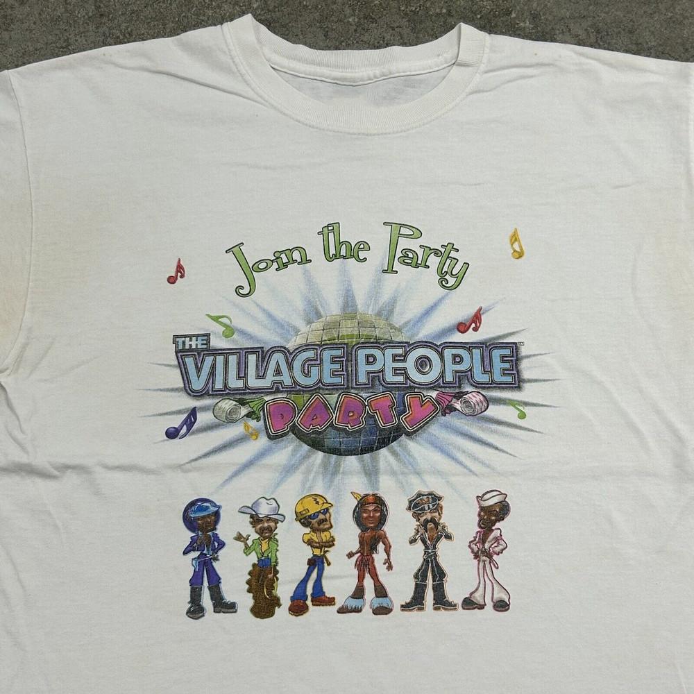 Village People Band Join The Party White Unisex T-Shirt Cotton S To 5XL MC142 Unisex T-Shirt S