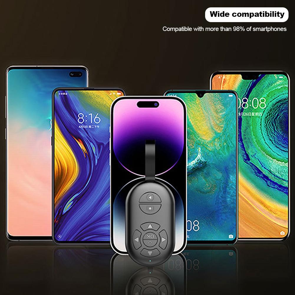 Wireless Phone Bluetooth Remote Control Camera Shutter Seamless Video Record Connectivity Controller For TikTok Video Page Turner
