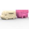3D DIY Flower Pots Mold Silicone Concrete Mold Animal Car Shape Silicone Vase Molds for Crafting Concrete Candle Holders