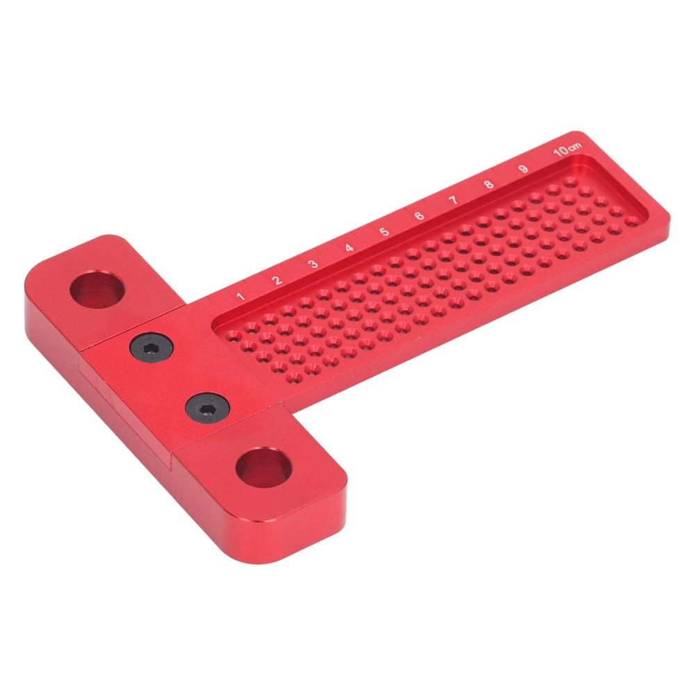 Aluminum Alloy Woodworking Scriber Ruler 100mm Length Precision Line Drawing Ruler  For Carpenters
