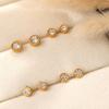 Stainless Steel Sequined Stud Earrings Jewelry Light Luxury High-End Earrings Female Moon Crown Shape Stud Earrings