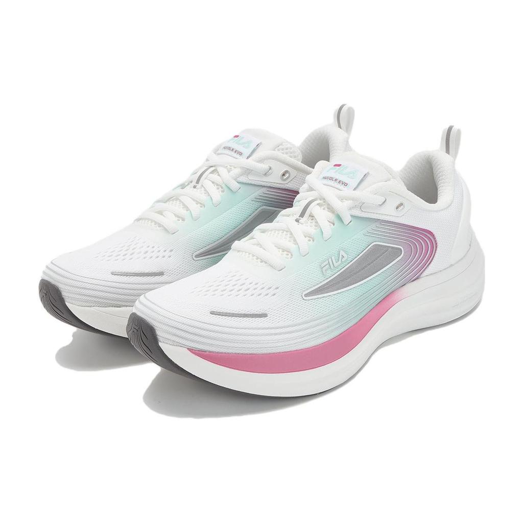 FILA Nuvole Evo Comfortable Low-Top Casual Running Shoes Women sneaker White Aqua Pink A12W331112FBW