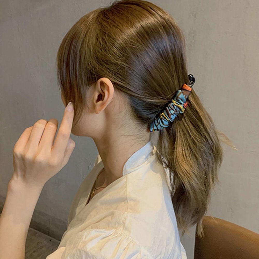 Design Temperament Korean Style Hair Wear Women Hair Accessories Vertical Clip Fabric Banana Clip