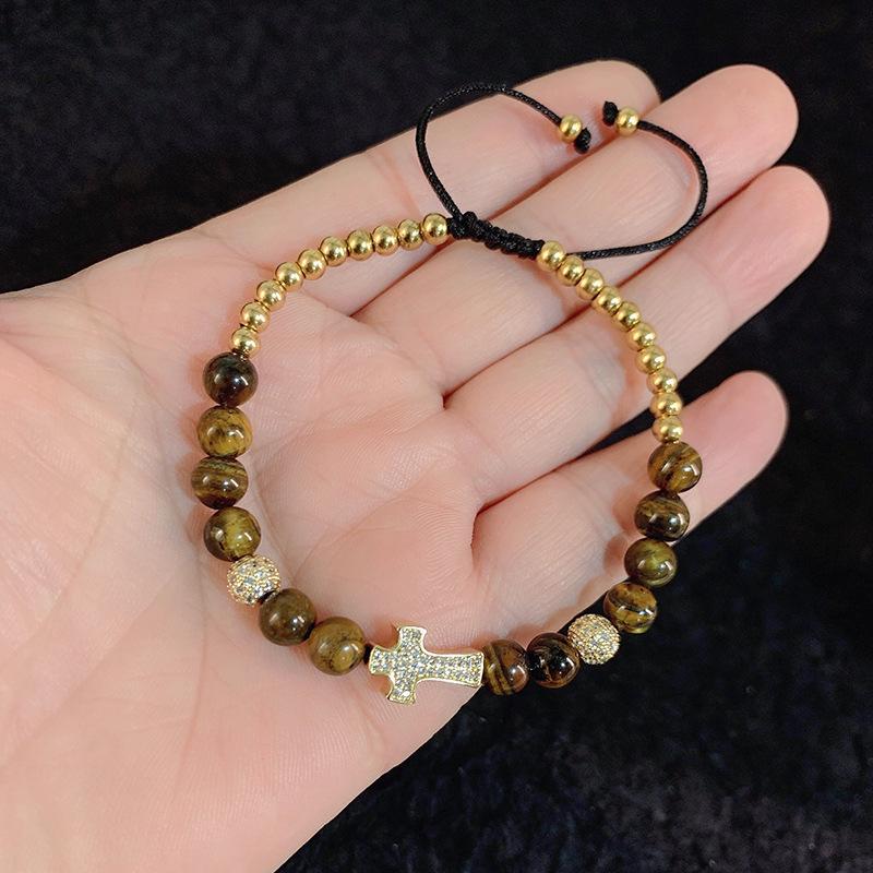 

JYL TS Bracelet Cross Unique Design Unisex Enhances Courage And Positive Vibes cross cg синього кольору