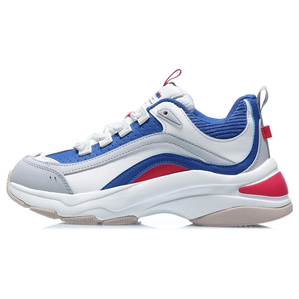 New LiNing Aurora WindWalker Anti Slip Wear Resistant Low Top Chunky Sneakers Women's Royal Blue AGCQ494-1