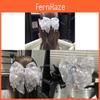 Butterfly Bow Hair Clip For Women Handmade Fabric Hair Claw Natural Style Summer 2025
