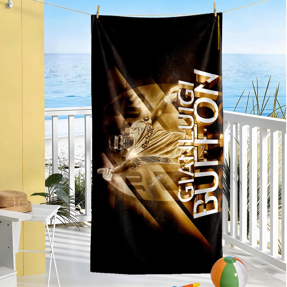 Alex Del Piero's Legacy Beach Towel Super Soft Microfiber Quickdry Fabric Comfortable Lightweight Suitable for Swimming, Gym, Camping, Yoga Vacation