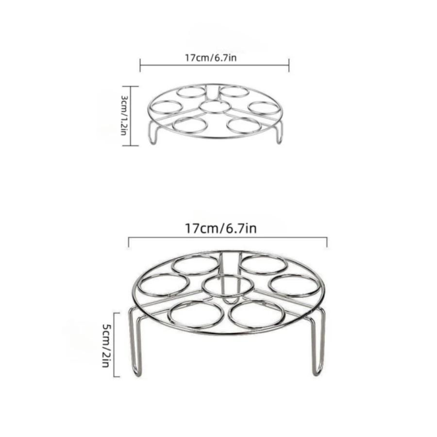 Dampfgestell aus Edelstahl, Haushaltsdampfgestell, Gemüsedampfmatte, Eierdampfgestell, multifunktionales Dreibein