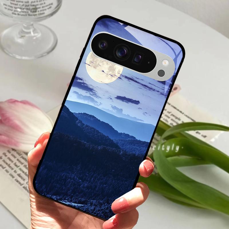For Google Pixel 9 Pro XL Case Pixel9 Cute Animal Tempered Glass Phone Cover For GOOGLE PIXEL 9A Glass Protective Fundas Cases
