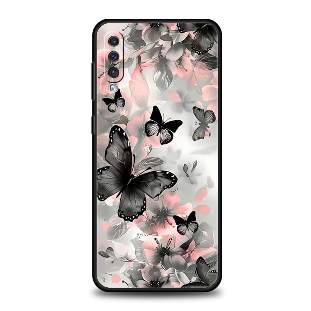 Fashionable Butterfly Flower Pattern Phone Case for Samsung Galaxy A56 A36 A26 A16 A34 A24 A42 A22 A20 A12 A10 5G Soft TPU Cover
