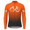 Slim Fit Long Sleeve Cycling Jersey Gradient Bike Top Breathable Road Mountain Biking Wear