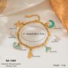 18K Gold Plated Ocean Style Starfish & Pearl Stainless Steel Bracelet - Waterproof & Fade-resistant