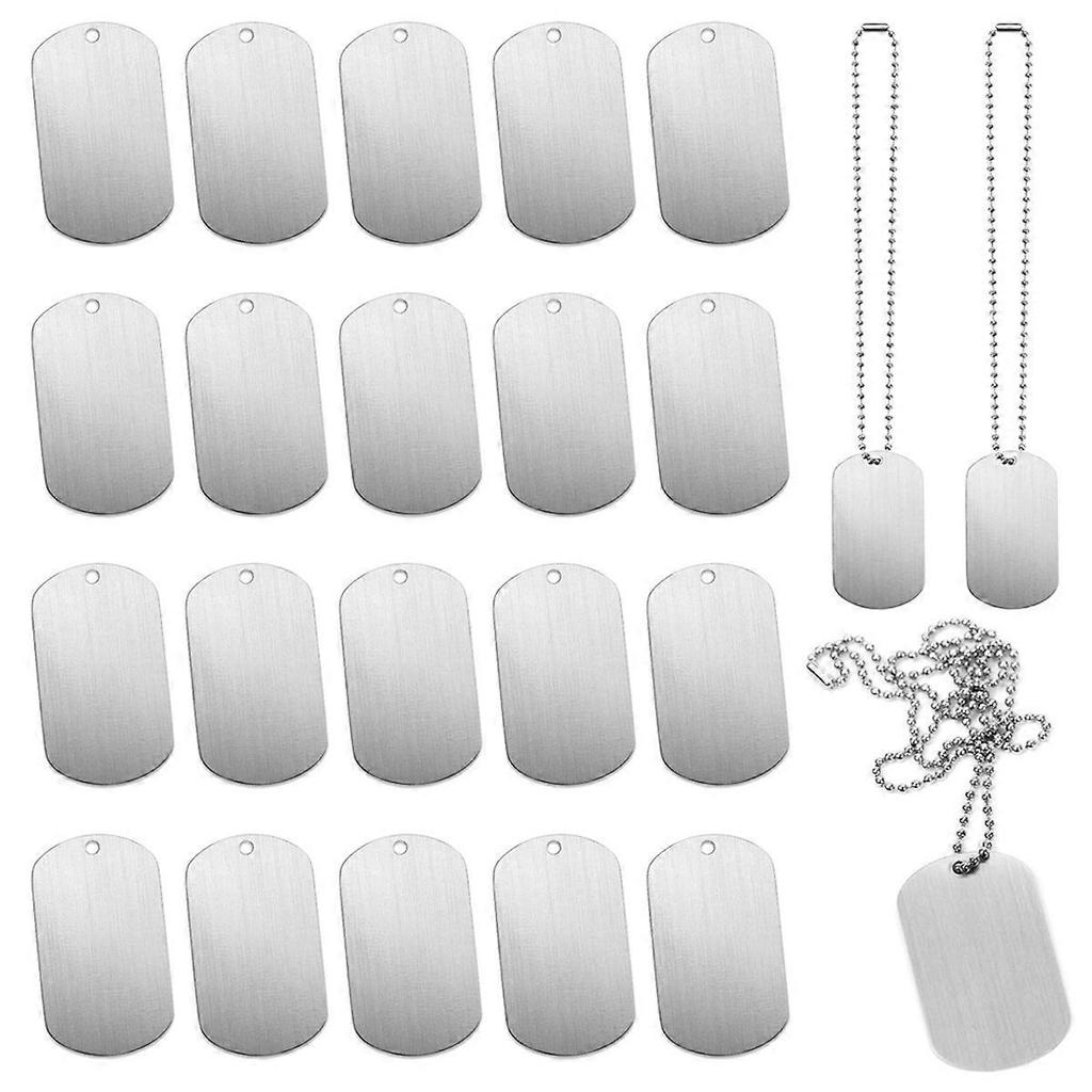 30PCS 2x1inch Stamping Blank Dog Metal Tags Stamping Aluminum Tag