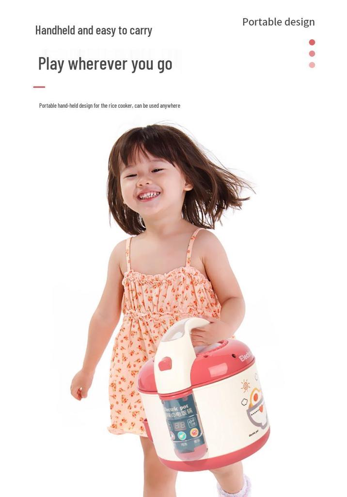 Kid's Smart Spray Rice Cooker Toy - Play Kitchen Simulation