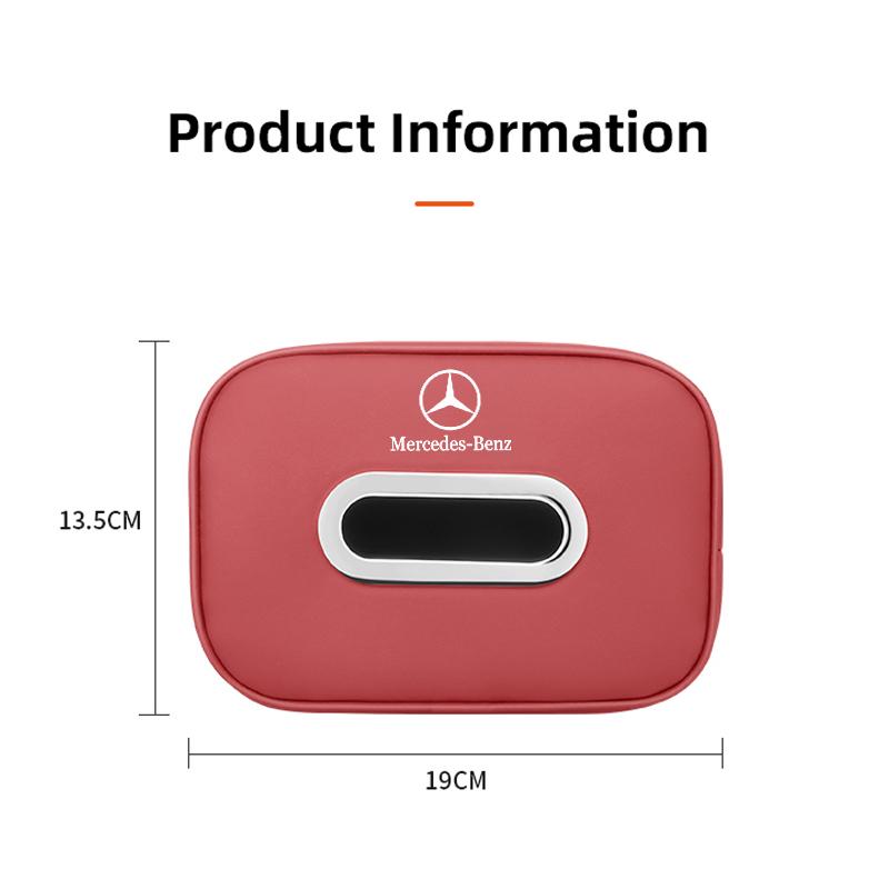 GLC GLB Leather Car Seat Tissue Box Storage Bag Tool For Mercedes Benz AMG W203 W206 W220 W205 W211 W212 W201 W210 W108 W168 GL