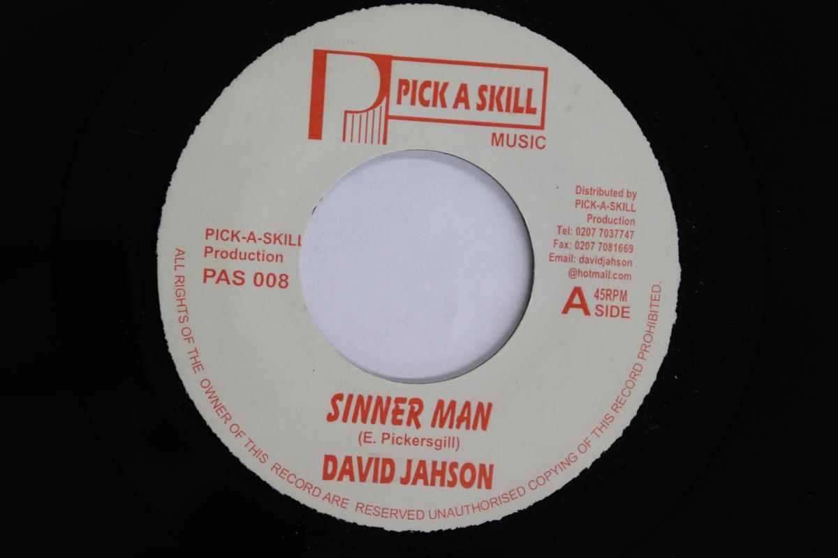 

7inch Record DAVID JAHSON , G. VIBES - Sinner Man / Dub PAS008 Pick A Skill Mu UK Reggae, Ska & Dub Used