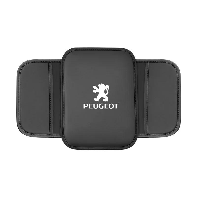 

2026 Hot Car Sticker Car Armrest Box Pad Car Accessories for Peugeot 408 4008 308 3008 Rifter 5008 508 2008 208 301 407 108 Leat чёрный