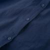 Women Lace Button Turn Down Collar Middle Sleeve Color T-Shirt Top Blouse