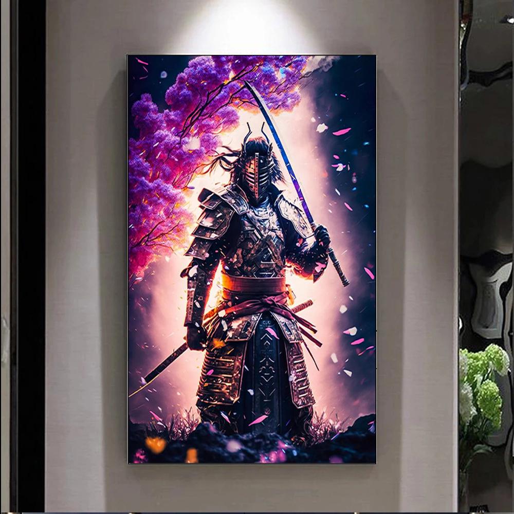

Ретро Винтажный Цветочный Самурай Аниме Постер Эстетический Холст Настенное Искусство Принт для Домашнего Декора