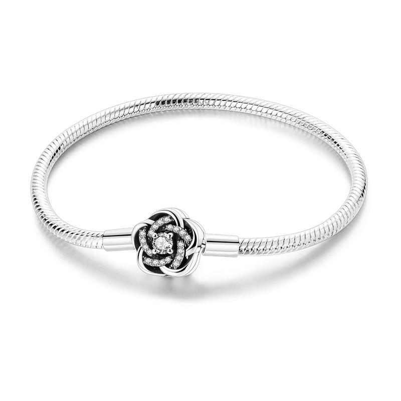 Original Heart Shell Butterfly Footprint Armband 925 Sterling Silver Fit Brand Me Charm Pärlor Mode Dam Armband Smycken