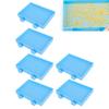 6PCS Plastic Rhinestone Storage Trays Blue Diamond Art Painting Tray Gem Sorting Plate  Bead Sorting