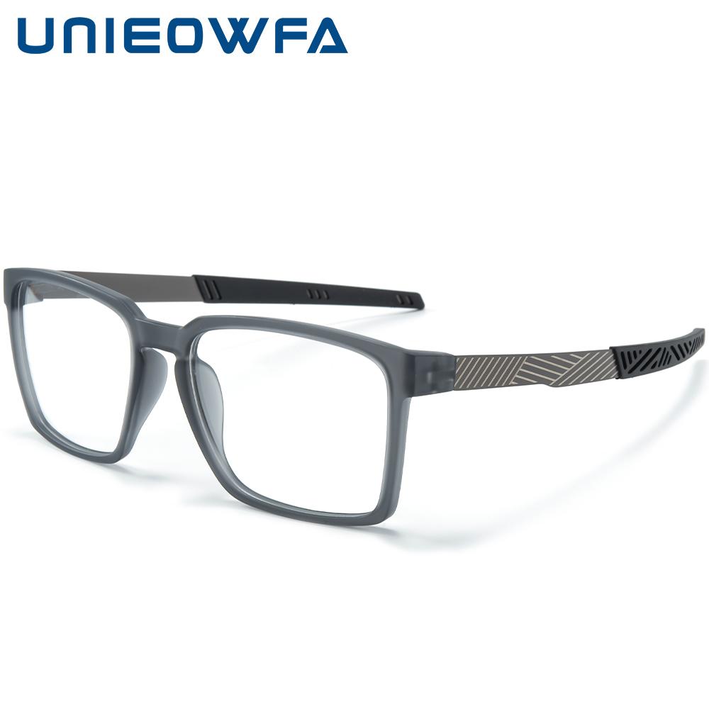

UNIEOWFA черные TR90 очки по рецепту мужские квадратные спортивные мультифокальные прогрессивные очки мужские близорукие оптические очки бренд Single Version&1.56&None
