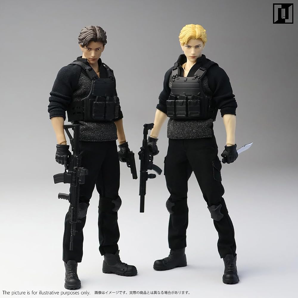 HiPlay Mirrfig 1/12 Male Articulated Figure Slim Muscular Body Type MF002 Yellow Skin DX Version