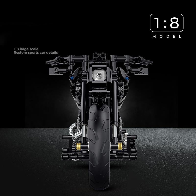 538PCS 1:8 Motorcycle Building Blocks Sets Racing Retro Motorbike Technical DIY Table Decor Toys Birthday Christmas Gifts