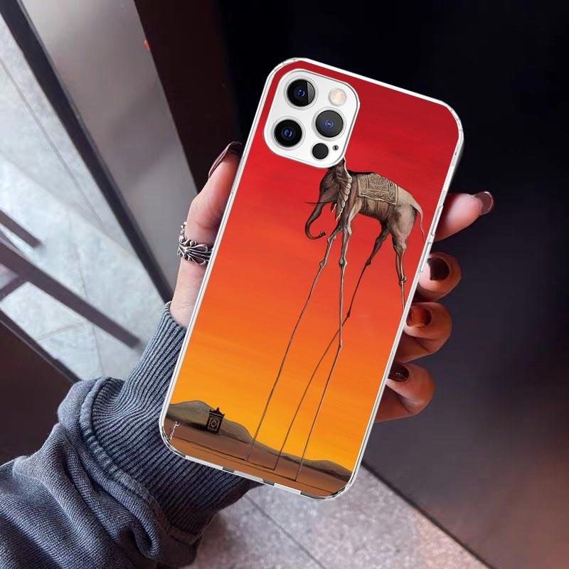 Salvador Dali Art Phone Case For iPhone 17 Air 11 13 Mini 14 15 Plus 16 12 Pro Max 16E SE 7 8 Pattern Soft TPU Back Cover  13 12