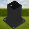 Wooden Post Base Screwed To Concrete Black Steel 70x70 Mm 2 Pcs