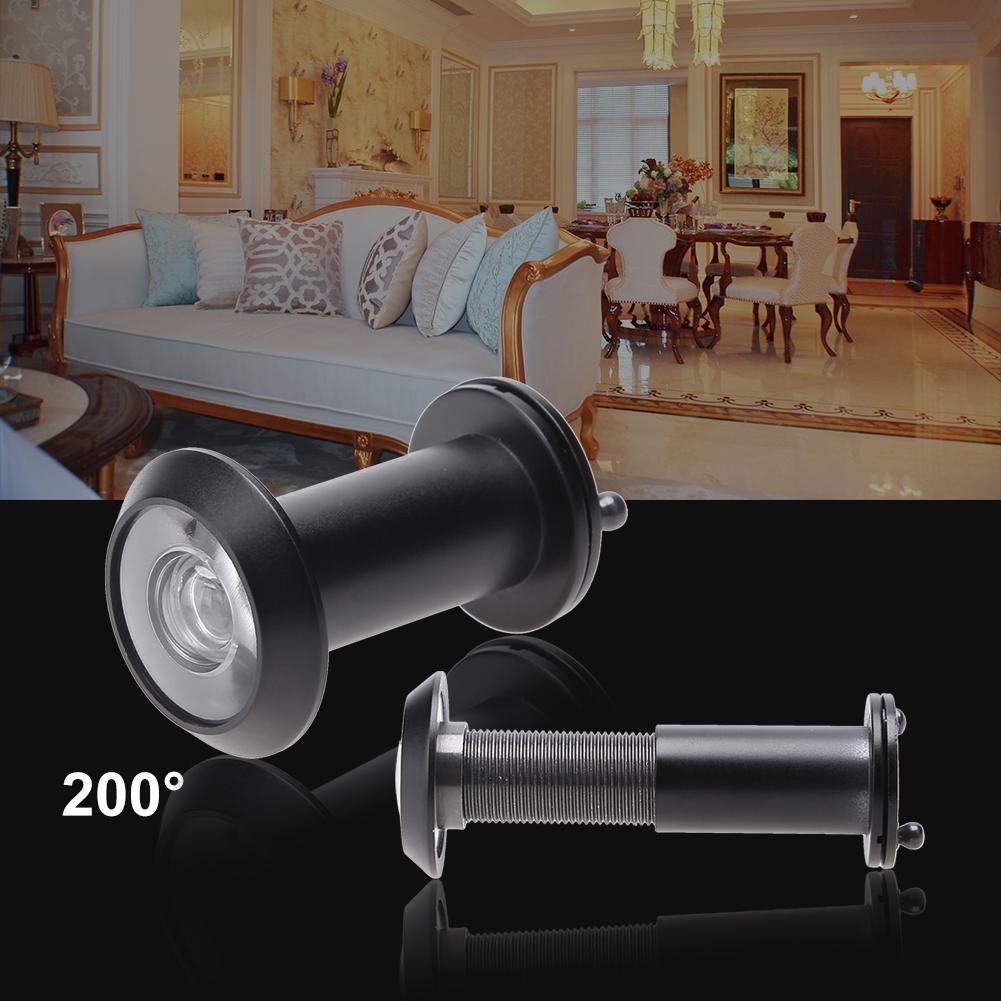 200 Degree Peephole Door Copper with Cover Security Door Peephole Lightweight Glass Lens 16mm for Furniture Hardware Tools