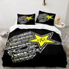 3PCS Rock Energy Bedding Set Printed Duvet Cover Closure Includes 1 Duvet Cover & 2 Pillowcases for All Seasons Bedroom Decor