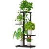 4/5/6 Tier Iron Metal Plant Stand Flower Pot Rack Outdoor Indoor Display Shelf Holder Home Decor Balcony Flower Pot Storage Rack