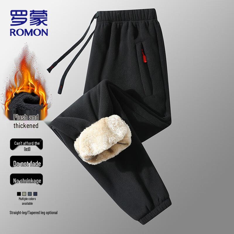 

ROMON Men s Lamb Fleece Lined Warm Casual Pants 5XL