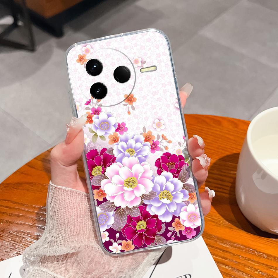Case For POCO F7 Pro / F7 Ultra Summer Flower Transparent Funda For POCO F 7 Soft Untra Thin Phone Back Cover Shockproof Housing