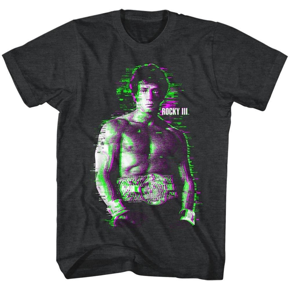 Rocky Glitchy Movie Shirt L