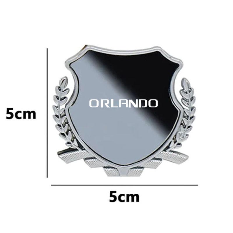 Custom Zinc Alloy Car Fender Emblem Metal Side Window Badge For Chevrolet Orlando Logo Exterior Modification Decor Accessories