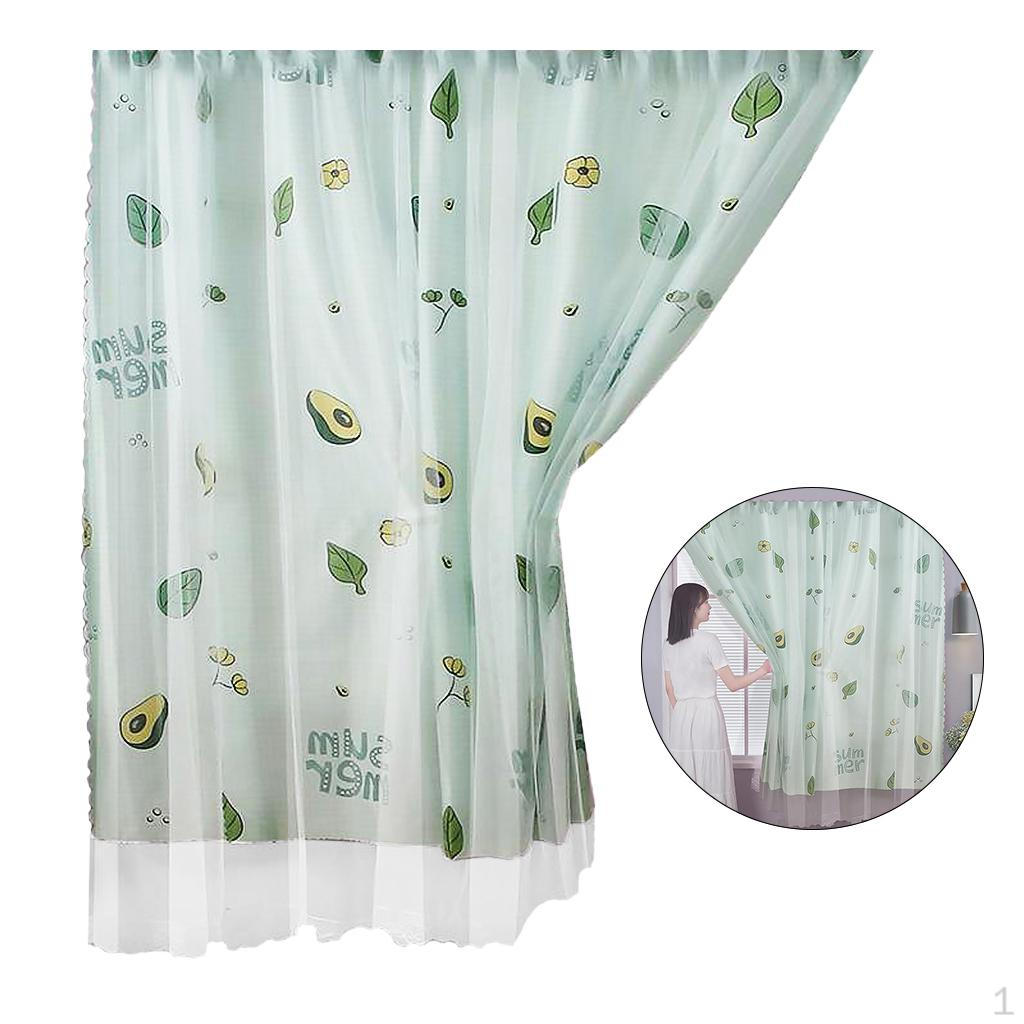 Шторы для гостиной, двухслойные, полиэстеровые, вуалевые, оконный декор Style 2 1.0x1.5M