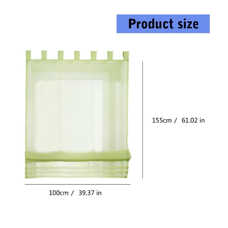 Roman Curtain with Adjustable Length Light Filtering Roman Blind for Home Office and Balcony Space Curtain