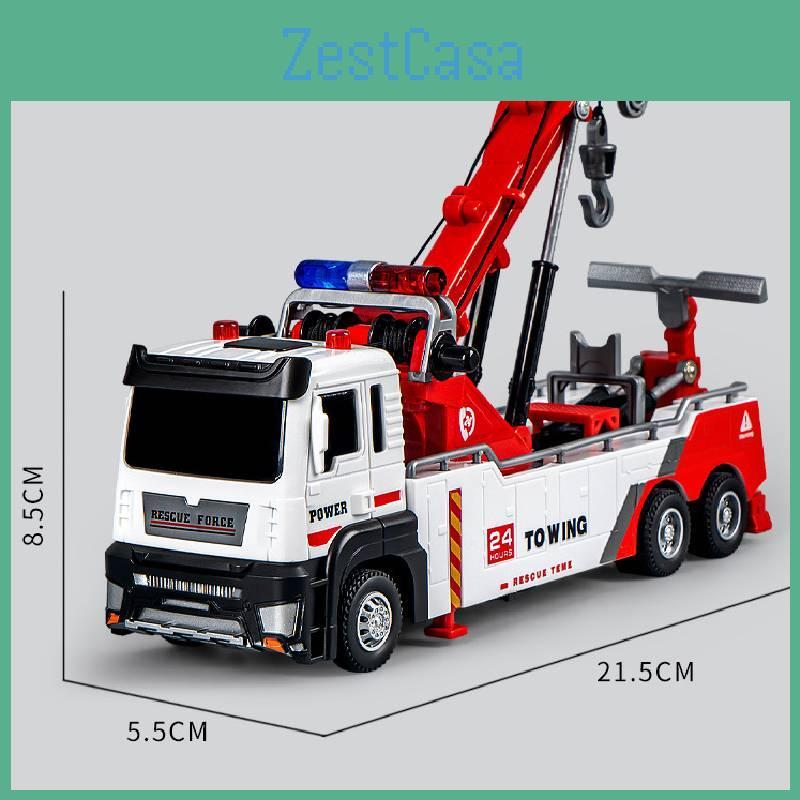 Childrens Engineering Vehicle Toy With Dual Hook Road Rescue Truck With Lighting And Sound Effects